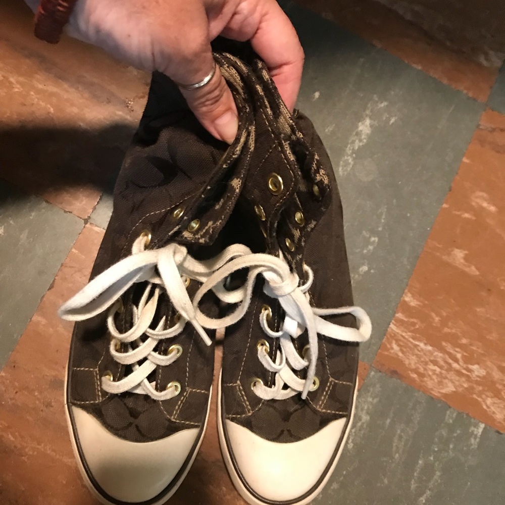 Coach high top tennis sneakers